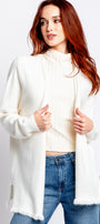 Milio Milano Italian Fringe Hem Open Cardi