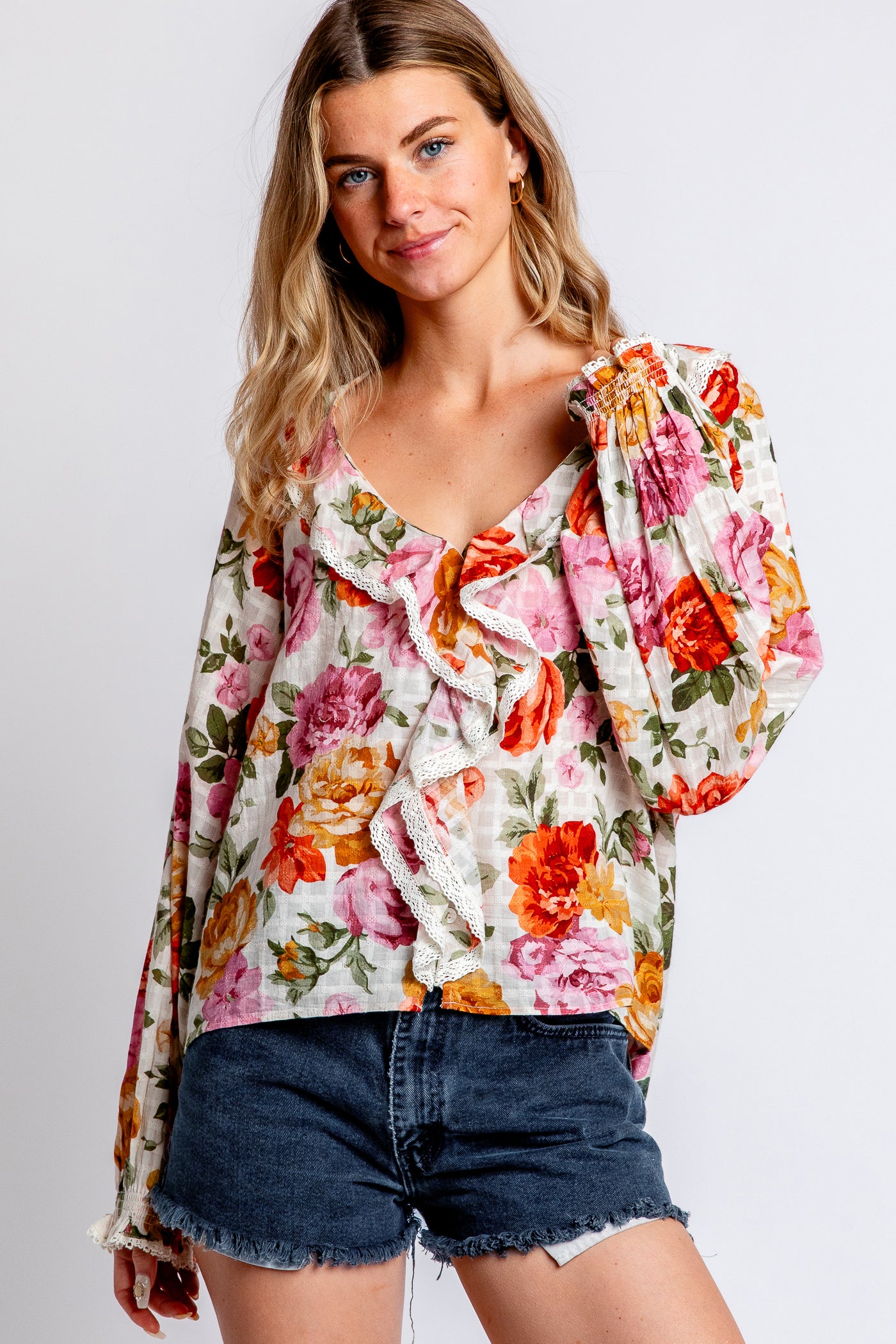 Show Me Your Mumu Lydia Ruffle Top
