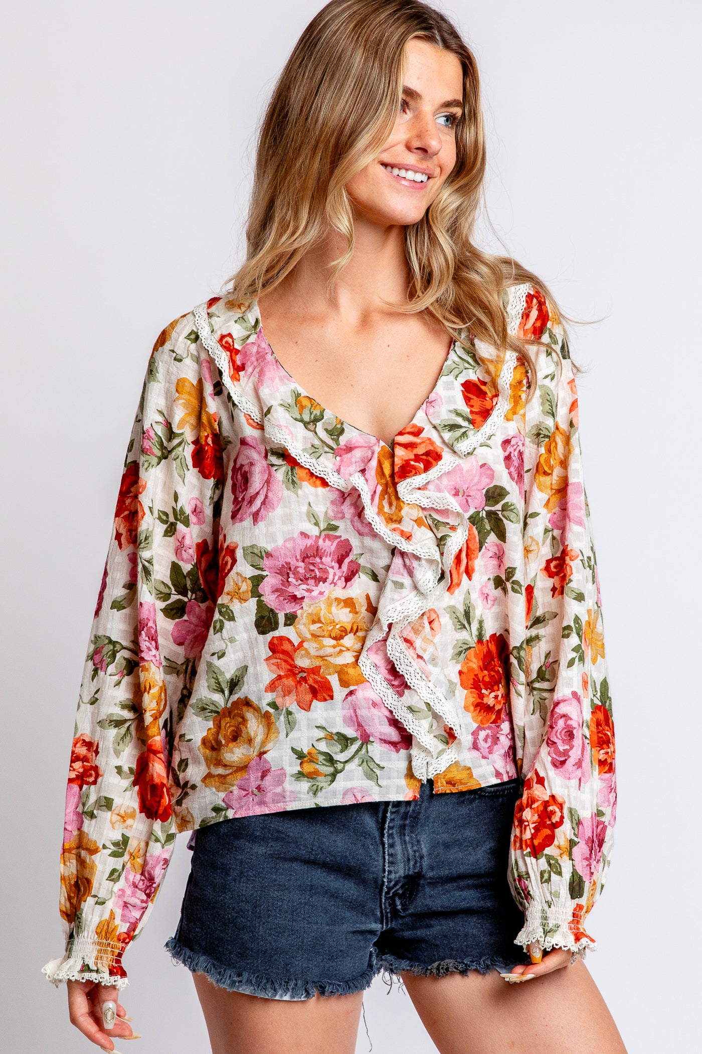 Show Me Your Mumu Lydia Ruffle Top