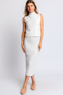 Milio Milano Italian Rib Knit Midi Skirt