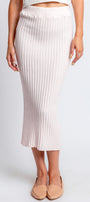 Milio Milano Italian Rib Knit Midi Skirt