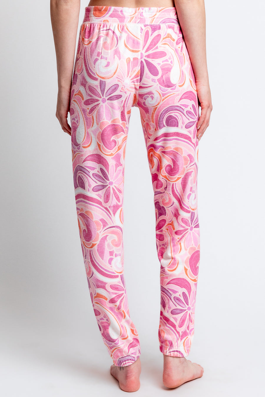 PJ Salvage Stay Groovy Band Pant in Pink Sky