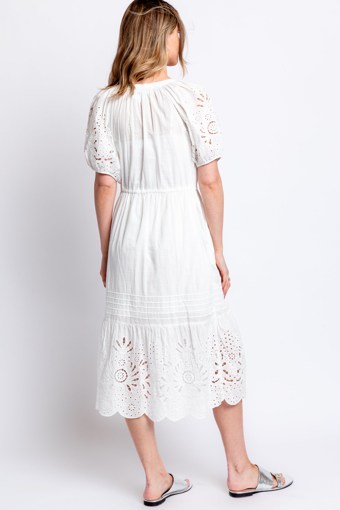 Velvet Nadia Embroidered Lace Dress