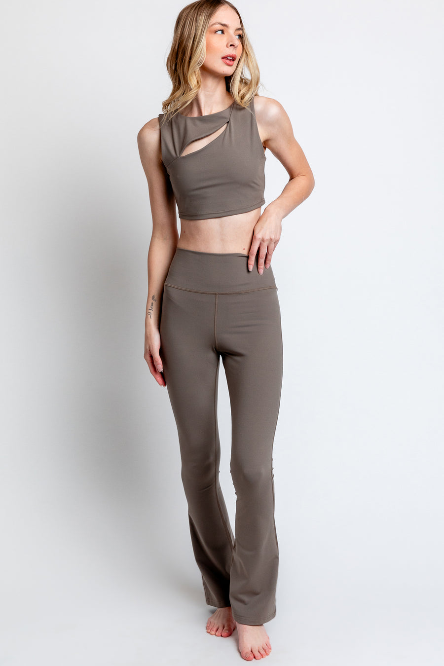 Spiritual Gangster Giselle Bootcut Pant in Falcon