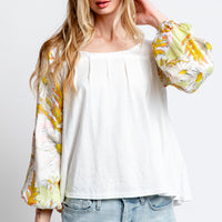 Free People Picking Petals Top in Gold