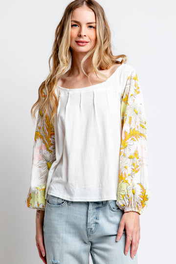 Free People Picking Petals Top in Gold