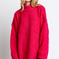 Show Me Your Mumu Timmy Tunic Sweater in Pink Rose