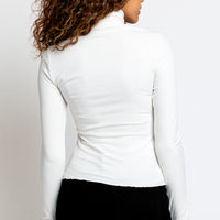 Show Me Your Mumu Layer Up Top in Winter White Rib