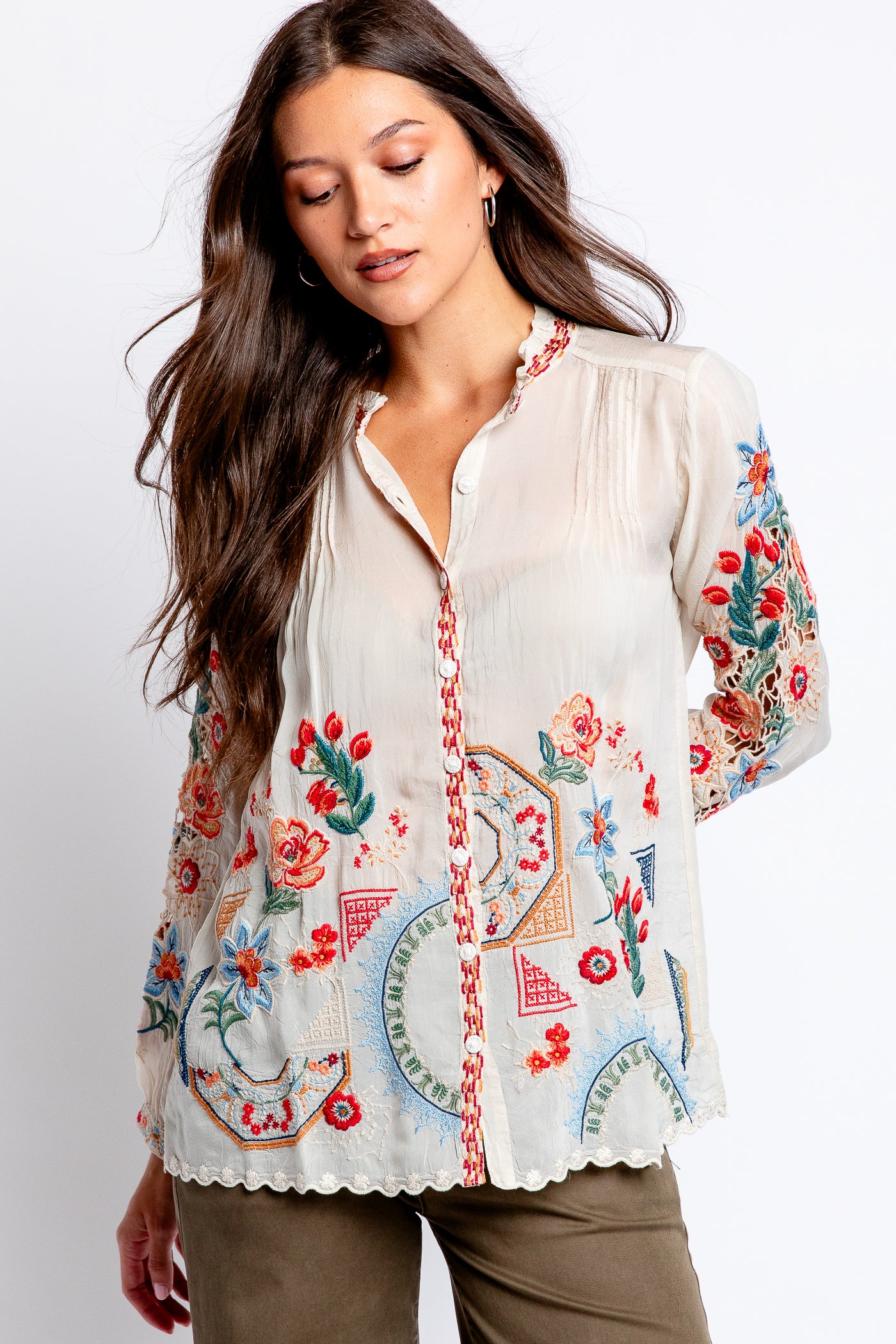 Johnny Was Luciana Ruelle Blouse