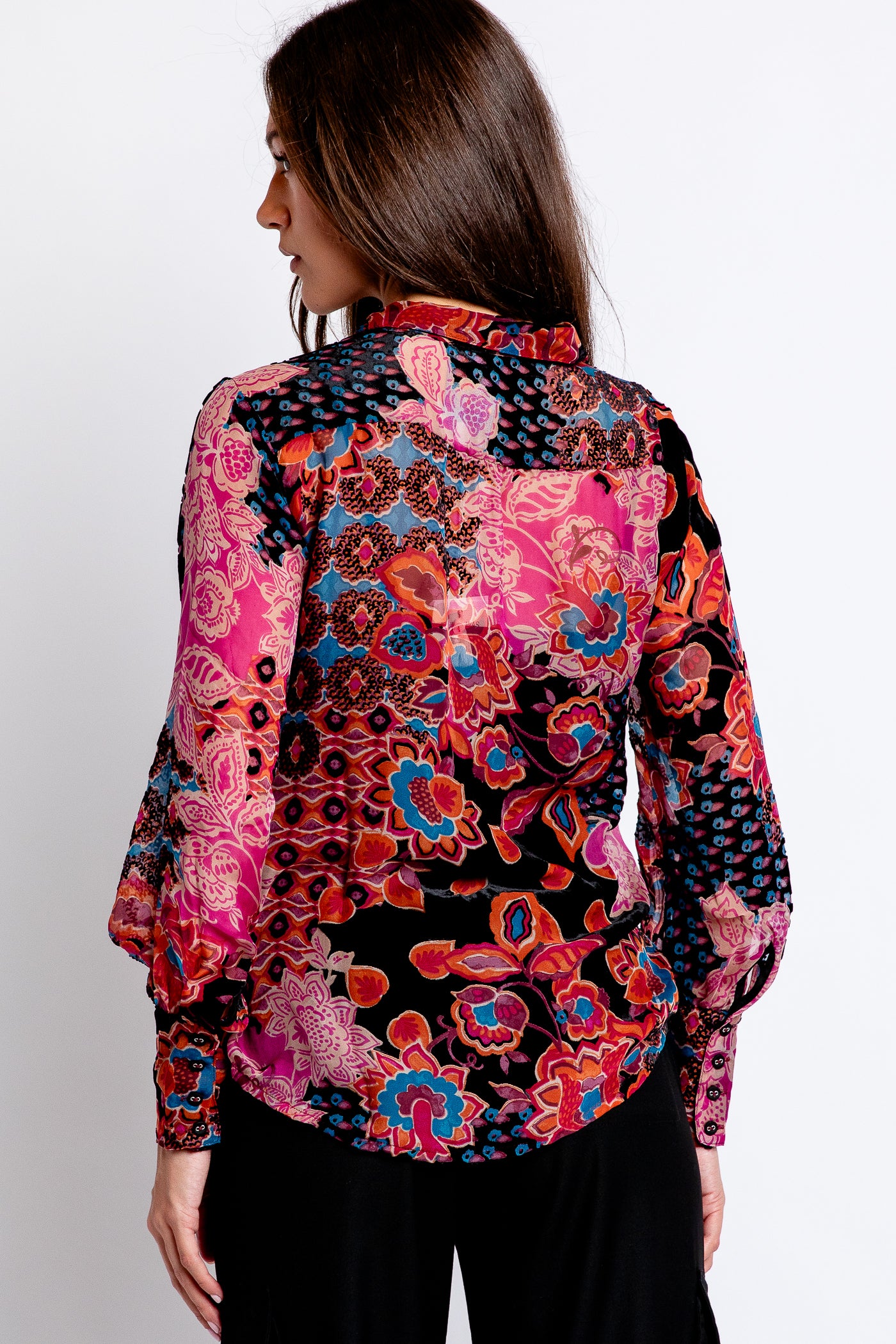 Johnny Was Yrene Burnout Blouse