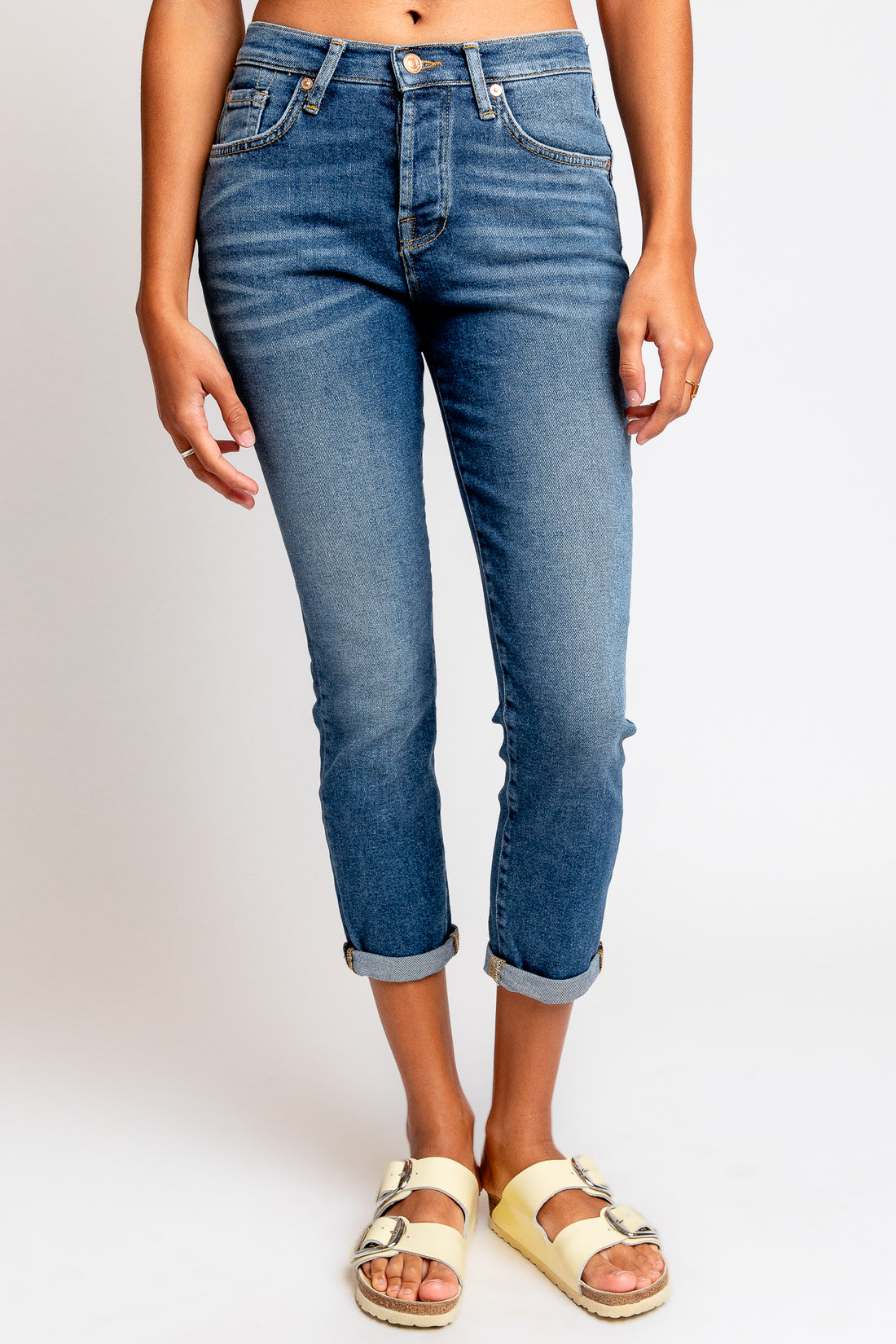 7 For All Mankind Josefina in Blue Print