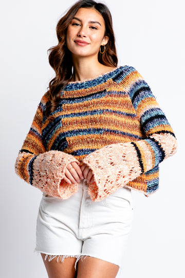 Free People Butterfly Pullover in Blue Honey