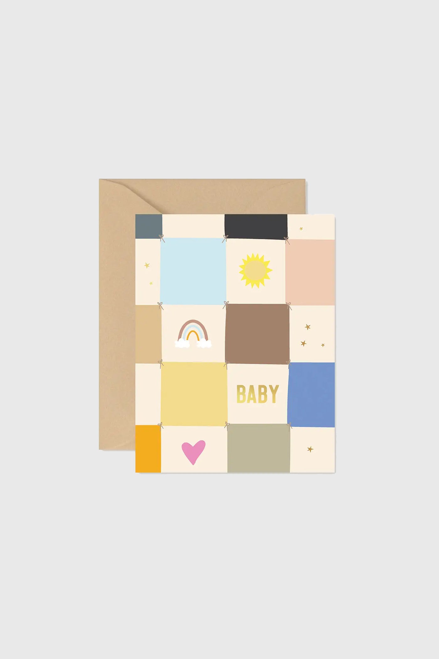 Ginger P. Designs Checkerboard Baby Quilt Card