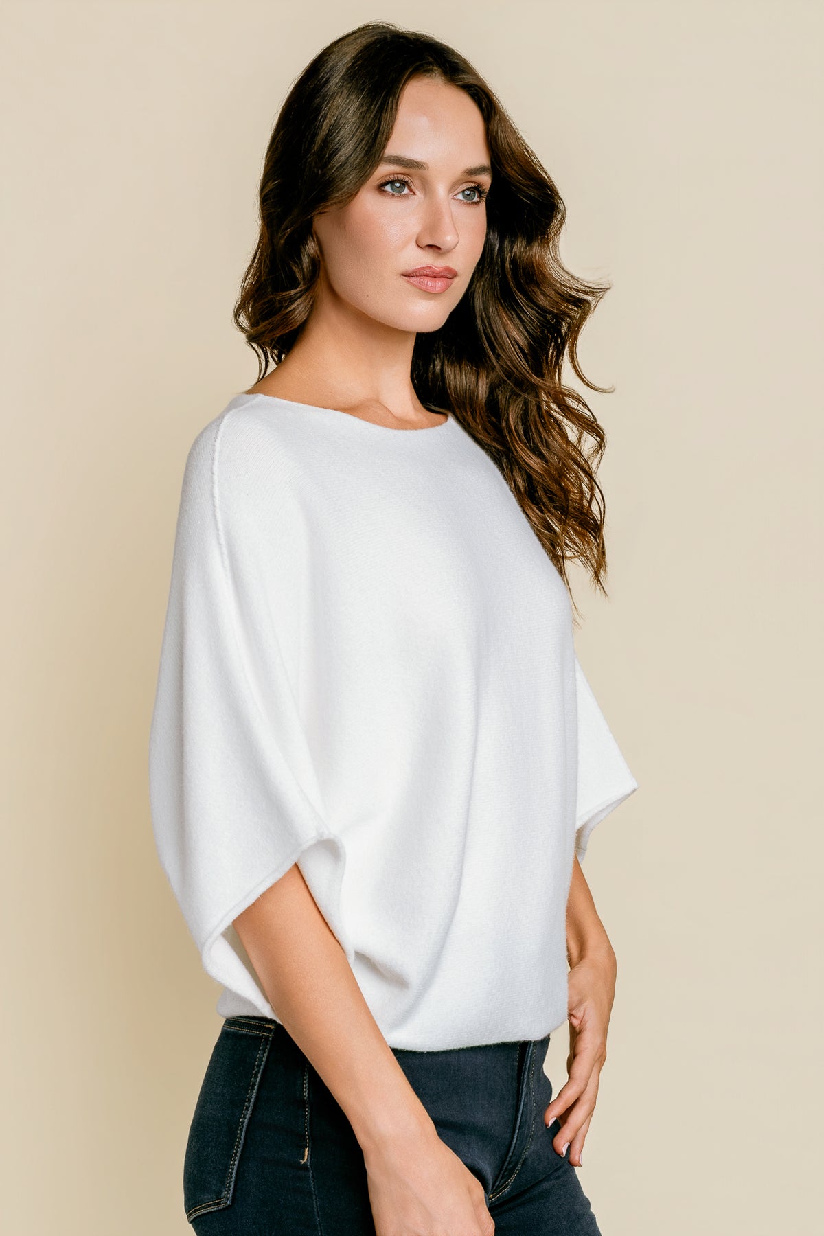 Batwing Sleeve Knit Top