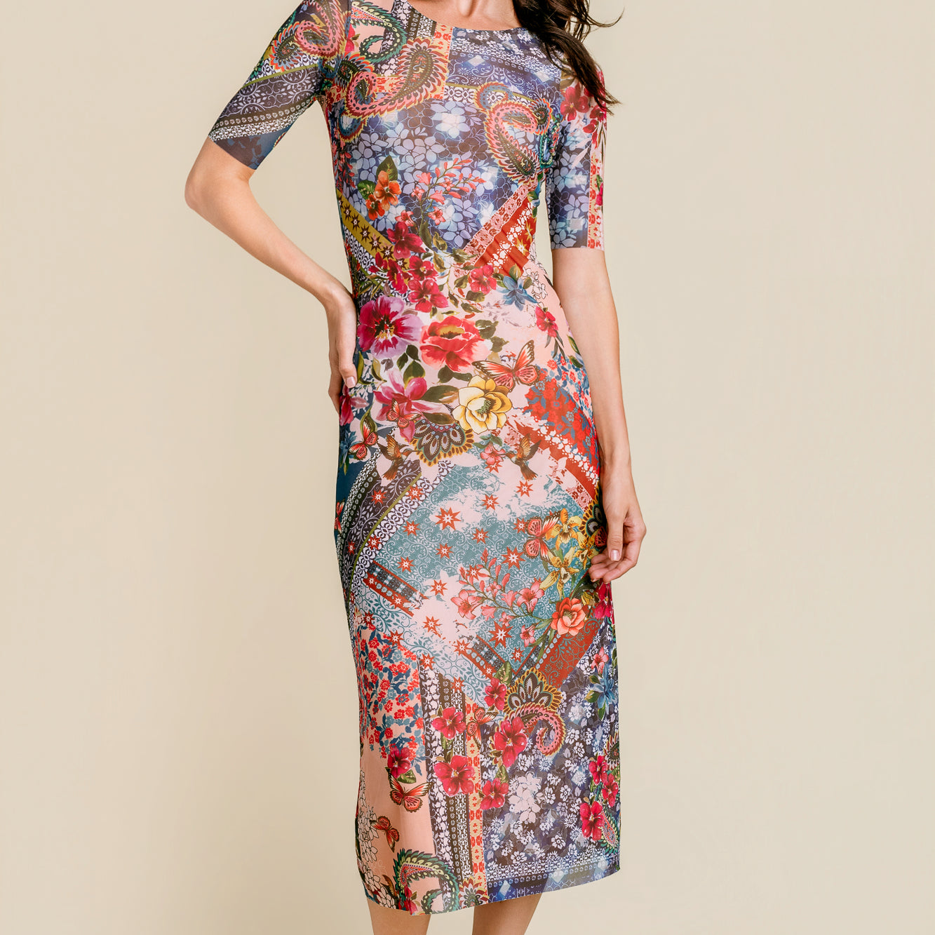 Astrid Mesh Midi Dress