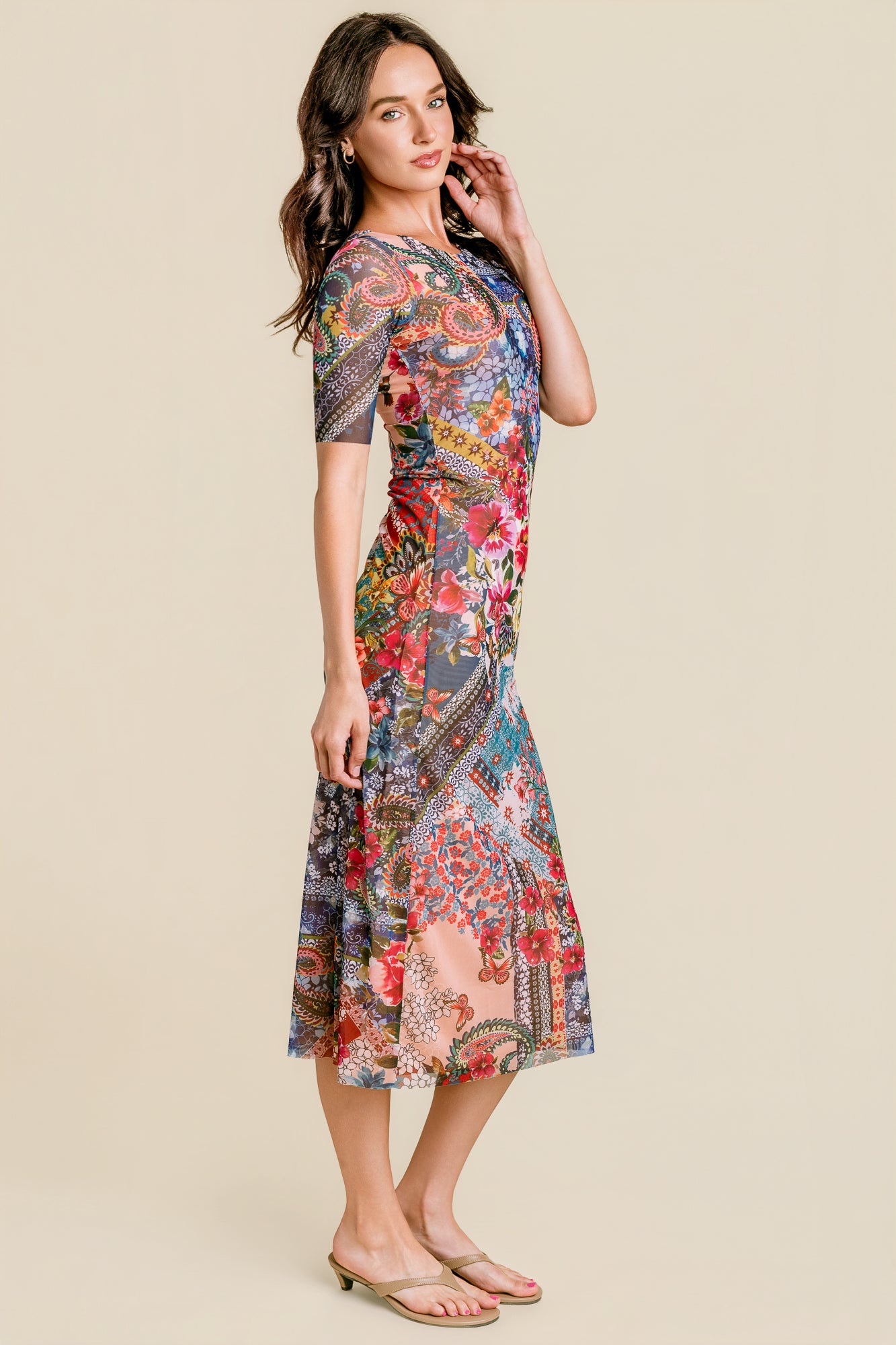 Astrid Mesh Midi Dress