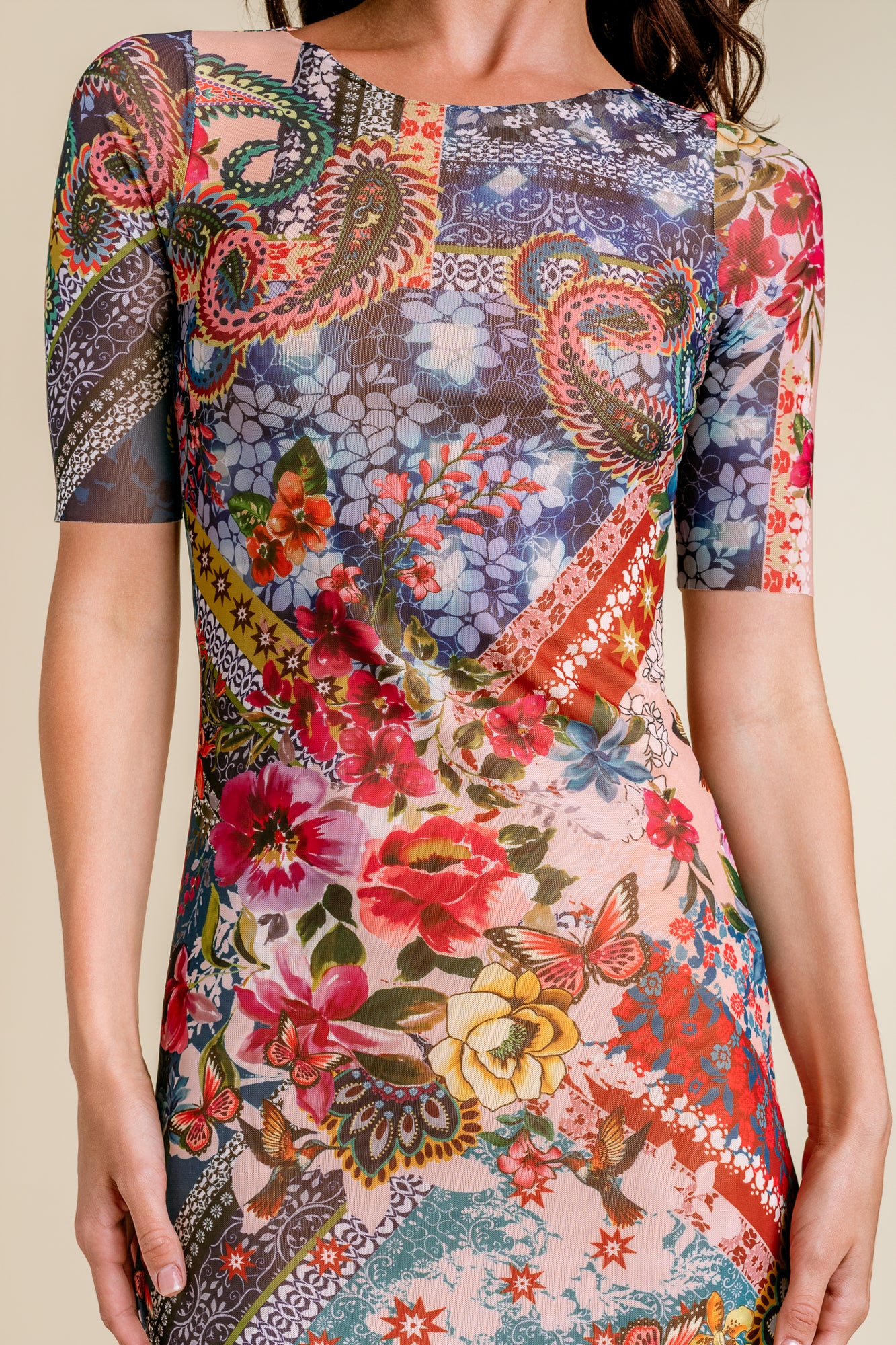 Astrid Mesh Midi Dress