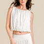 Linen Sleeveless Bubble Top
