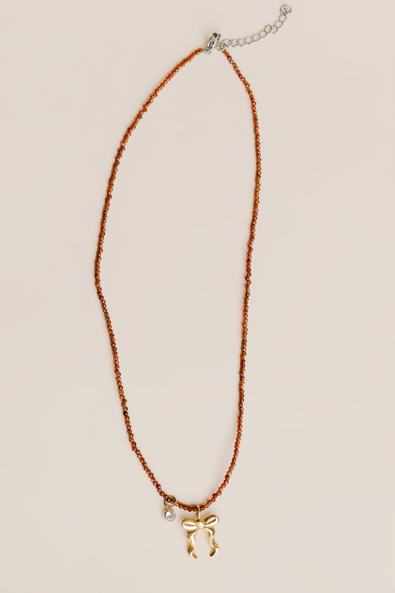 Amber Bow Necklace