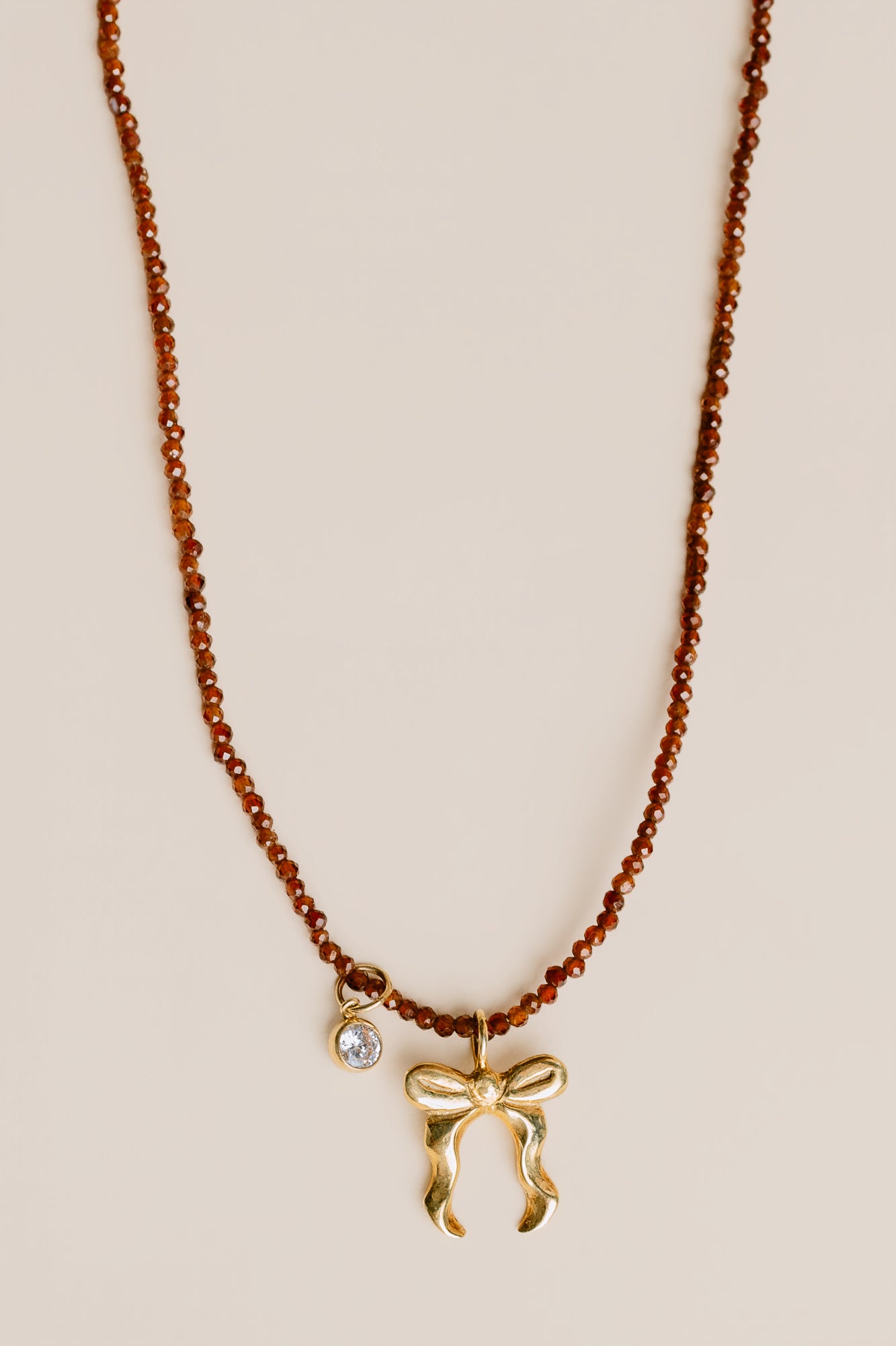 Amber Bow Necklace