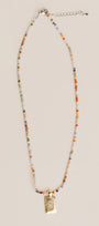 Sadie Jo Jewelry Co. Seashell Cartouche with Mixed Stone Chain