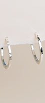 Silver Hammered Hoops