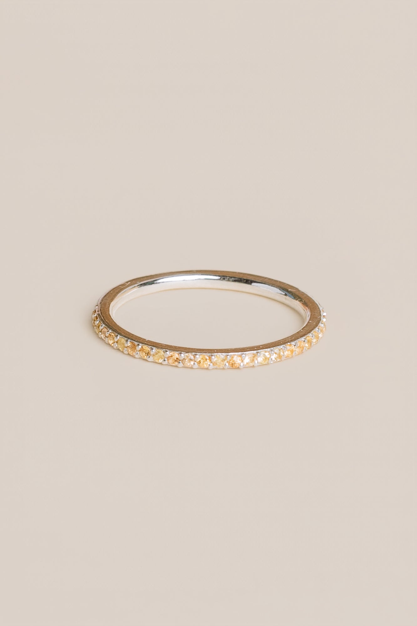 Yellow Sapphire Pavé Band