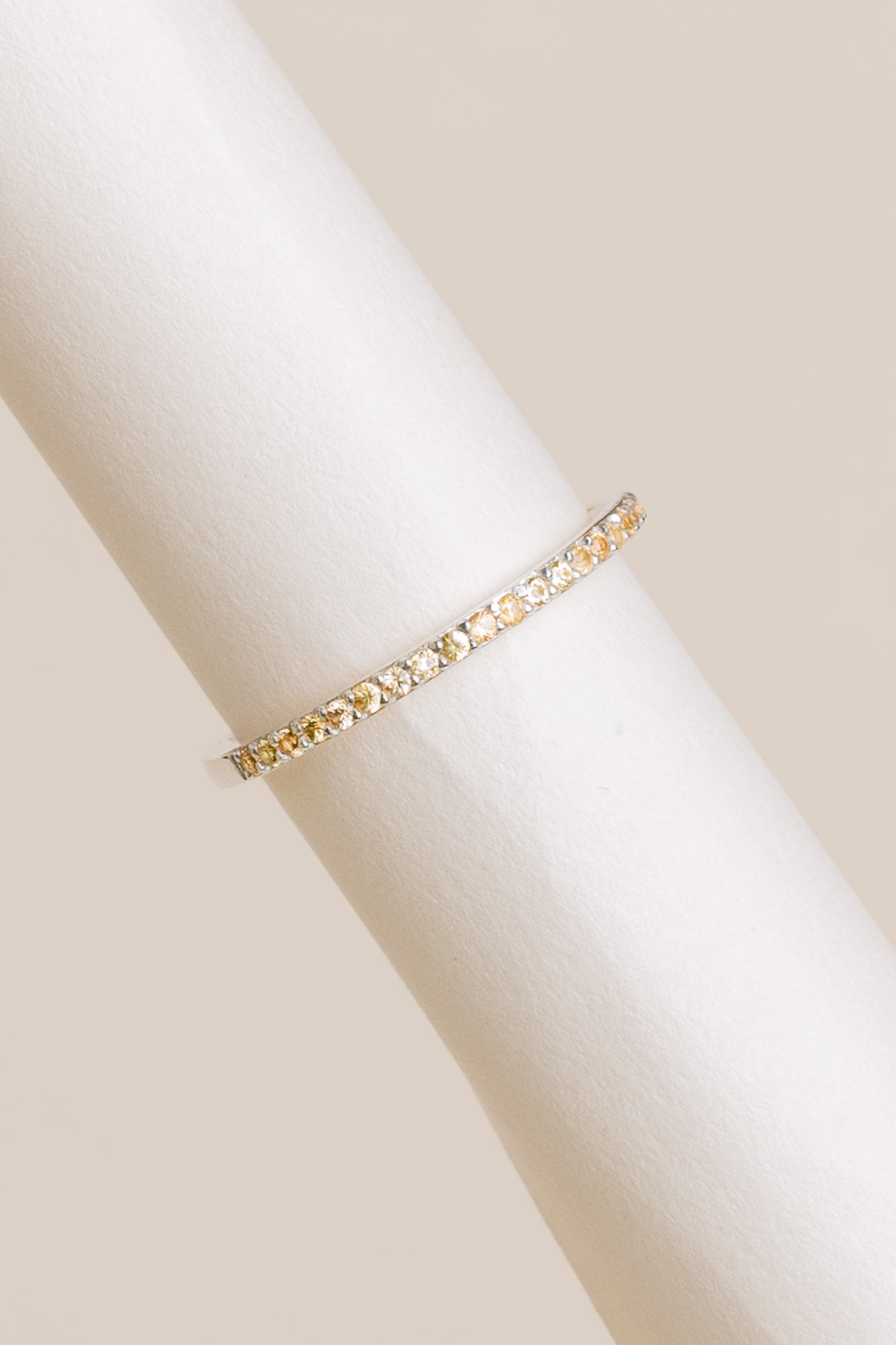 Yellow Sapphire Pavé Band