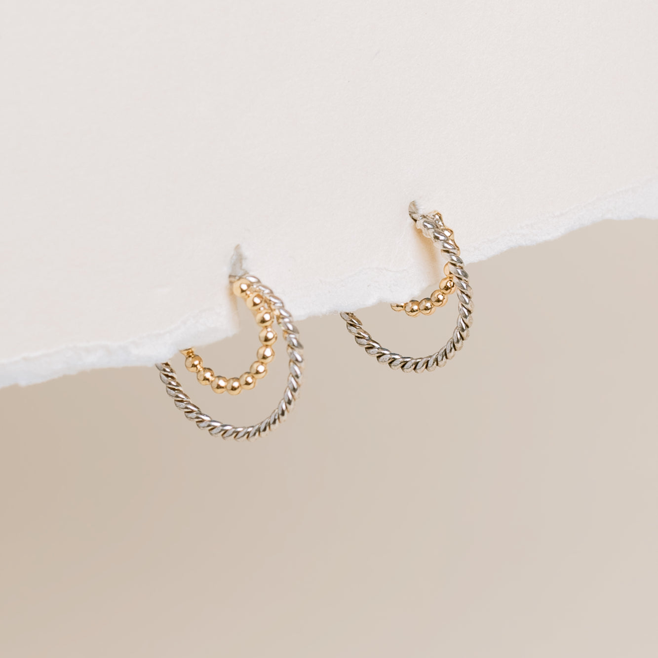 Sadie Jo Jewelry Co. Two Tone Double Hoops