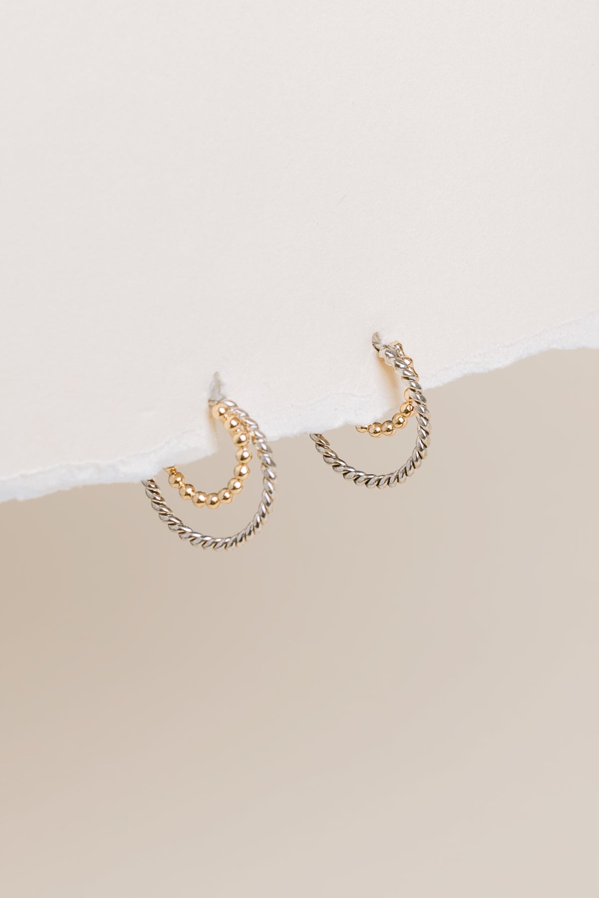 Sadie Jo Jewelry Co. Two Tone Double Hoops
