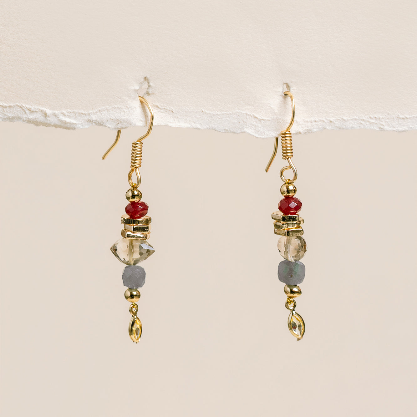 Smoky Quartz & Kyanite Earrings