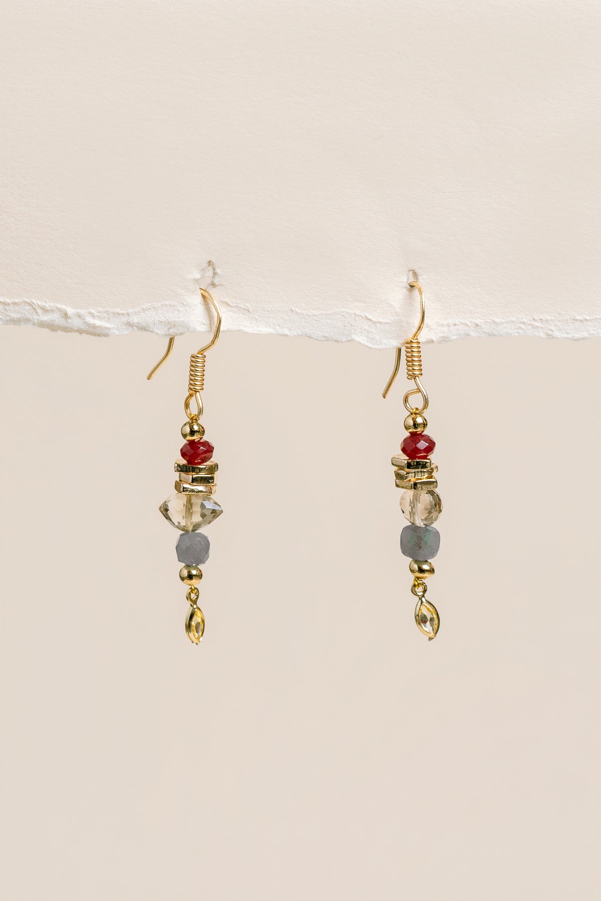 Smoky Quartz & Kyanite Earrings