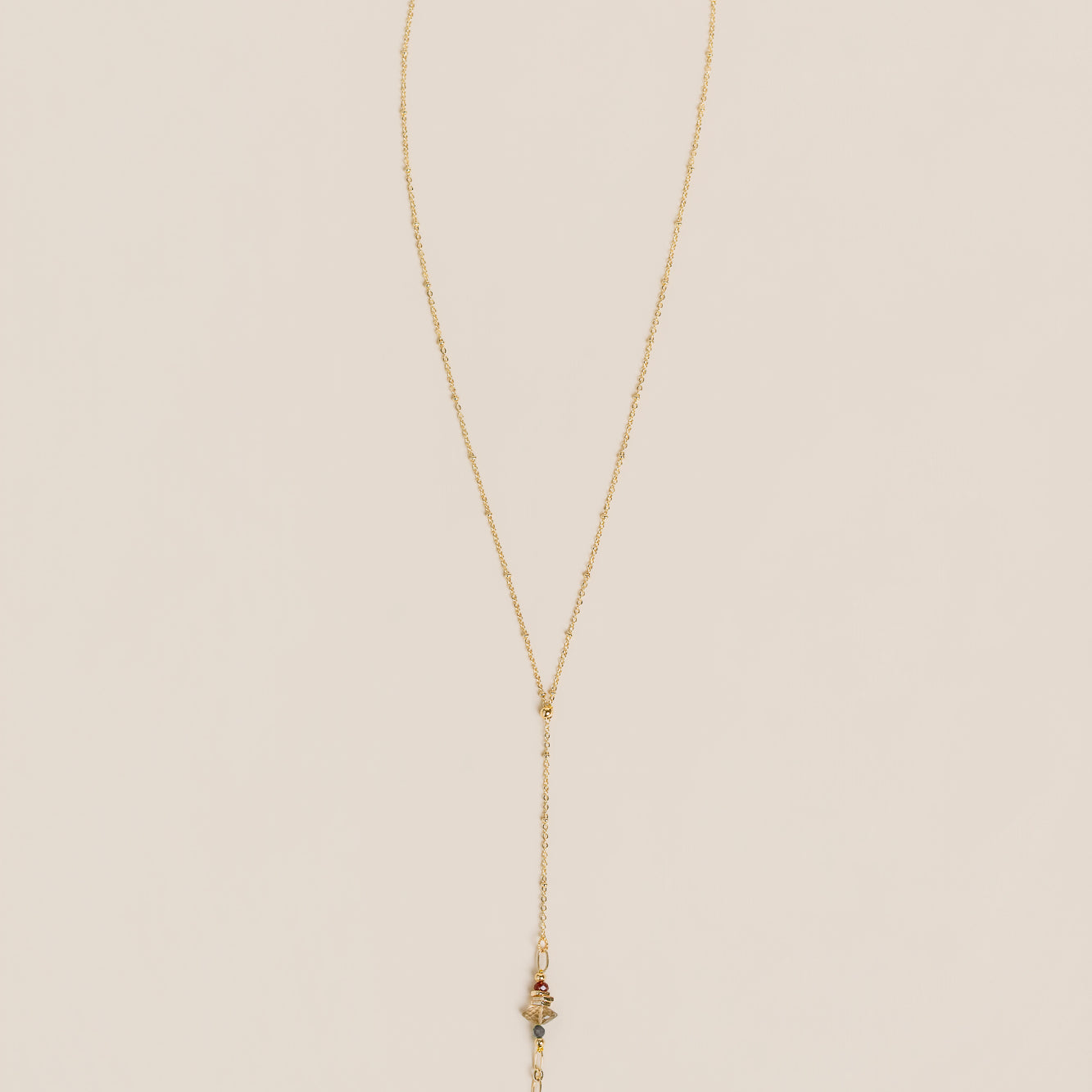 Smoky Quartz & Kyanite Tassel Necklace