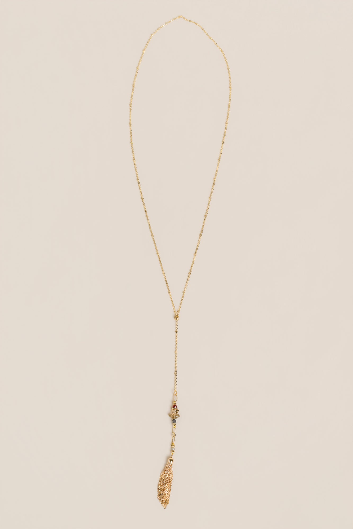 Smoky Quartz & Kyanite Tassel Necklace
