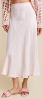 Crinkle Linen Midi Skirt