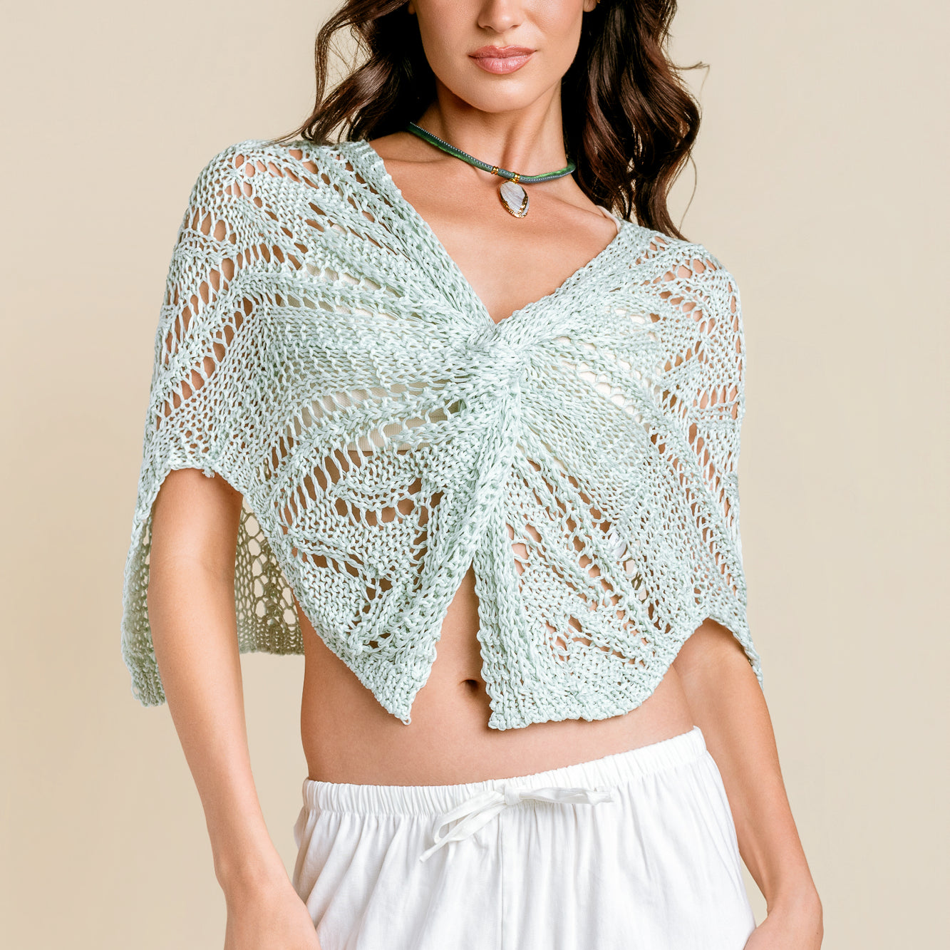 Crochet Front Twist Poncho