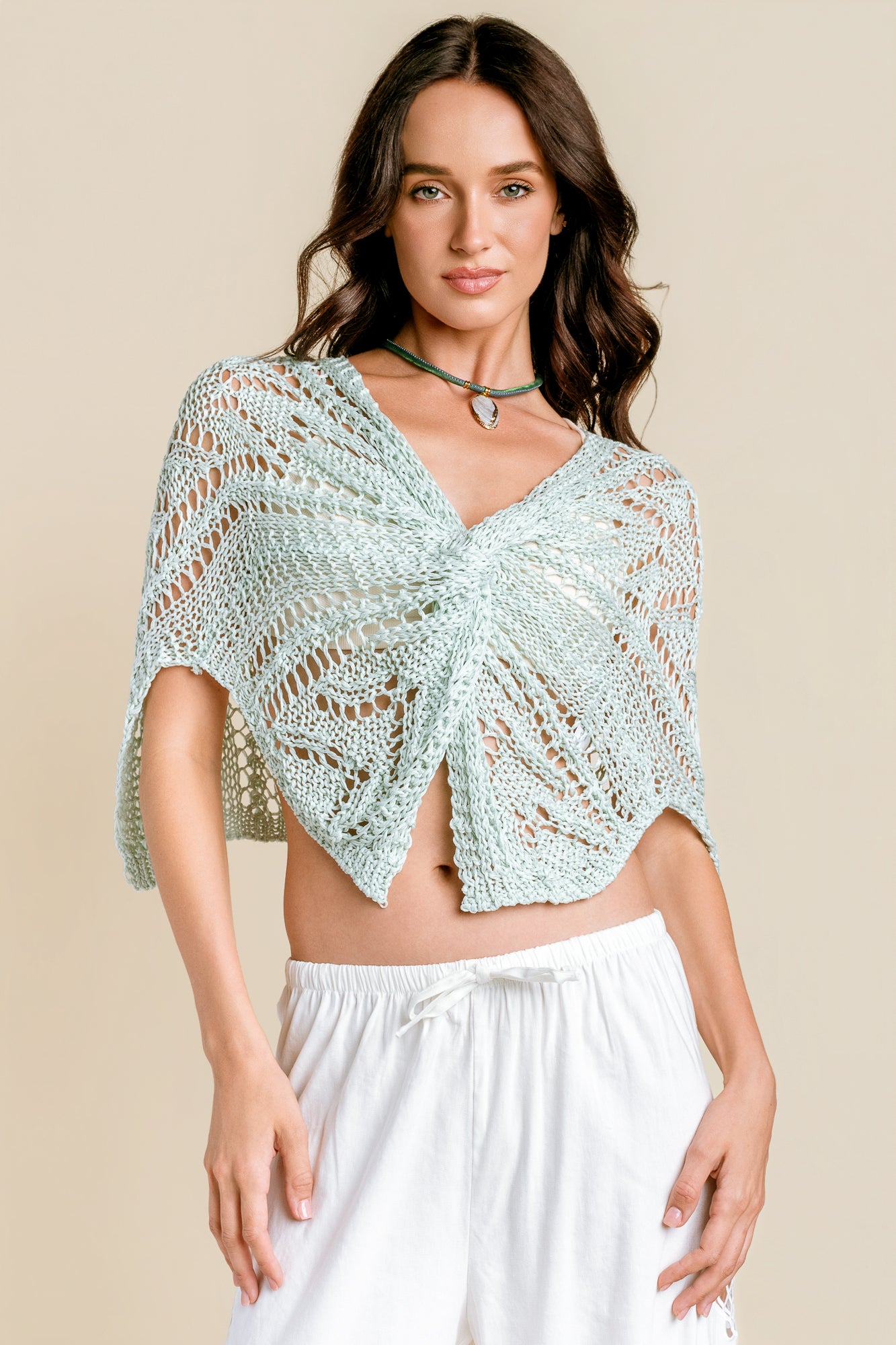Crochet Front Twist Poncho