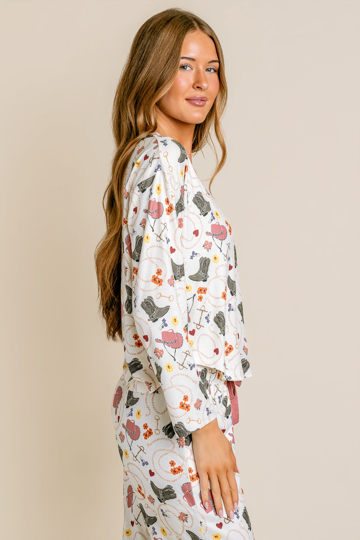 Saddle Up V Neck Top
