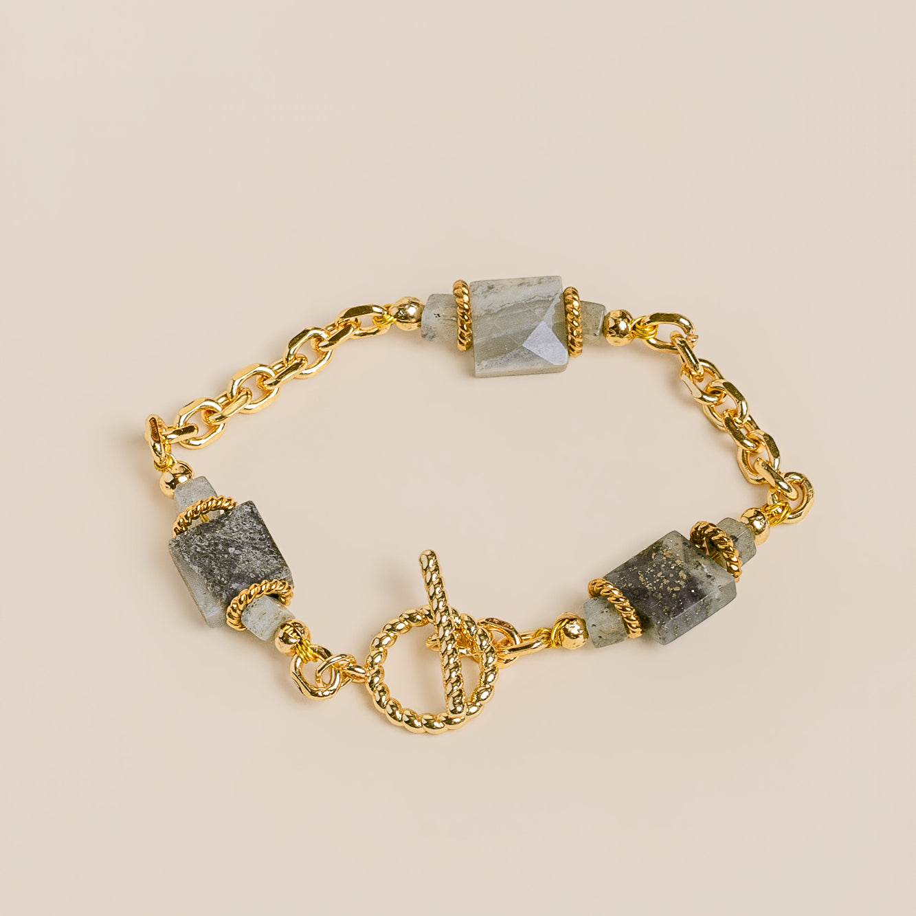Sherwood Bridge Diamonds Bloodstone Toggle Bracelet