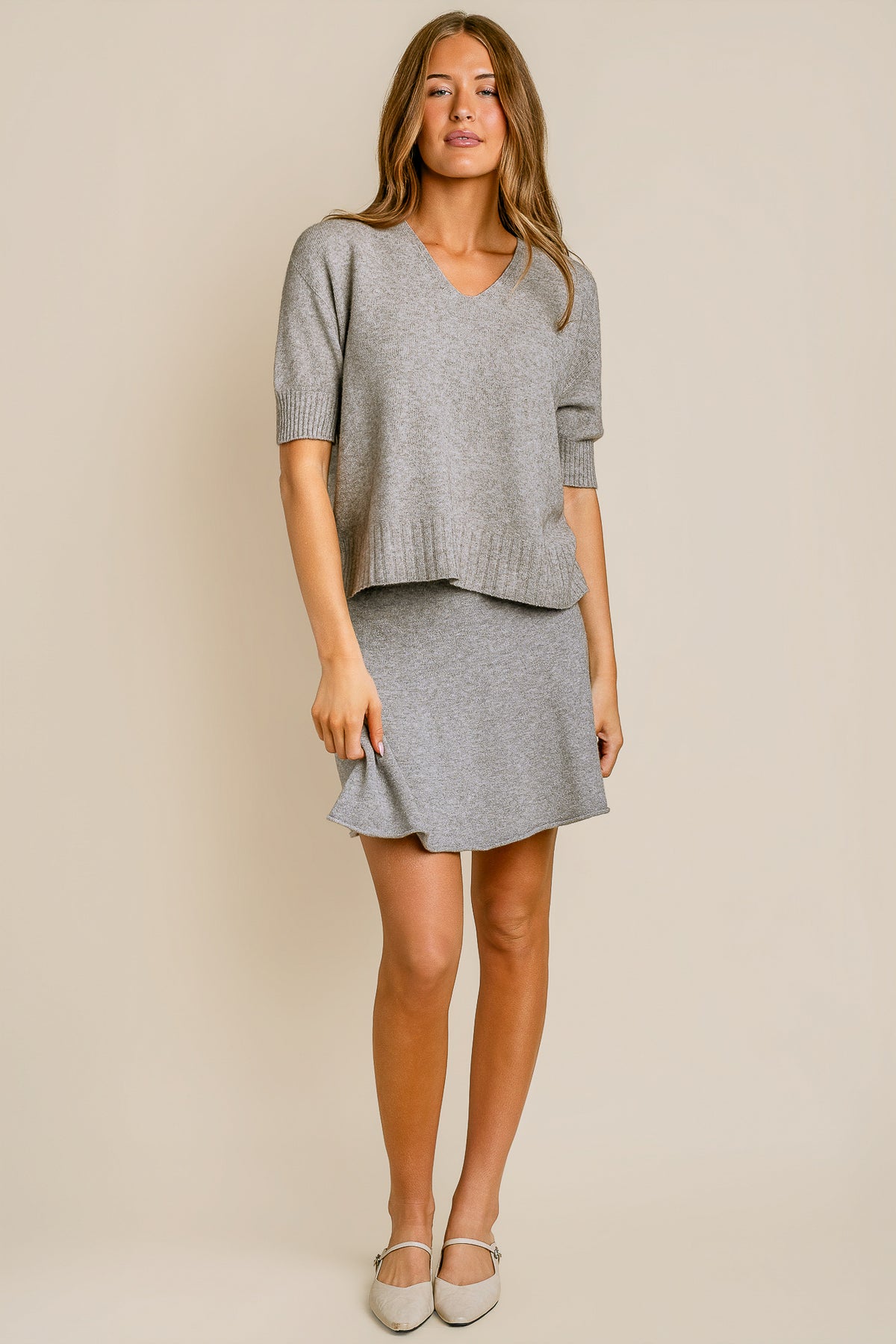 V-Neck Sweater Light Knit Top