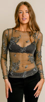 Talk To Me Embellished Long Sleeve