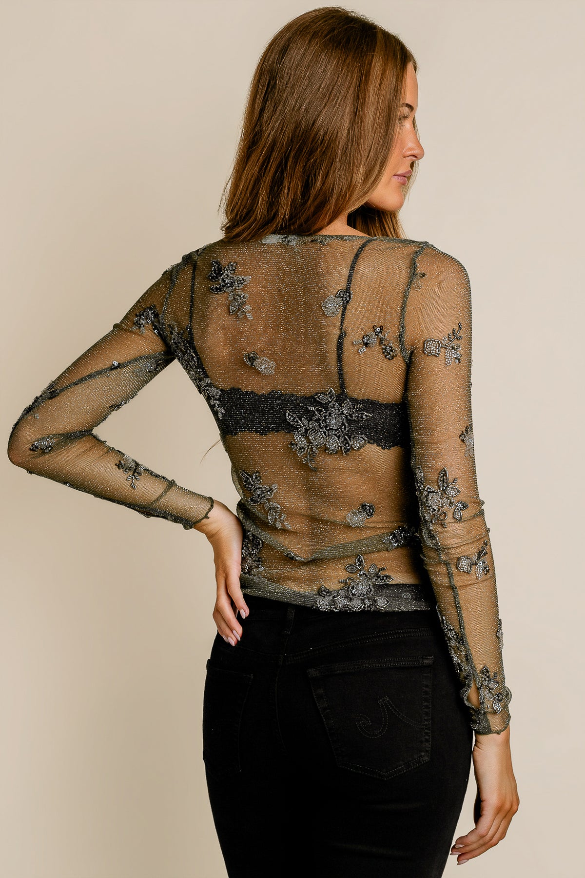 Talk To Me Embellished Long Sleeve
