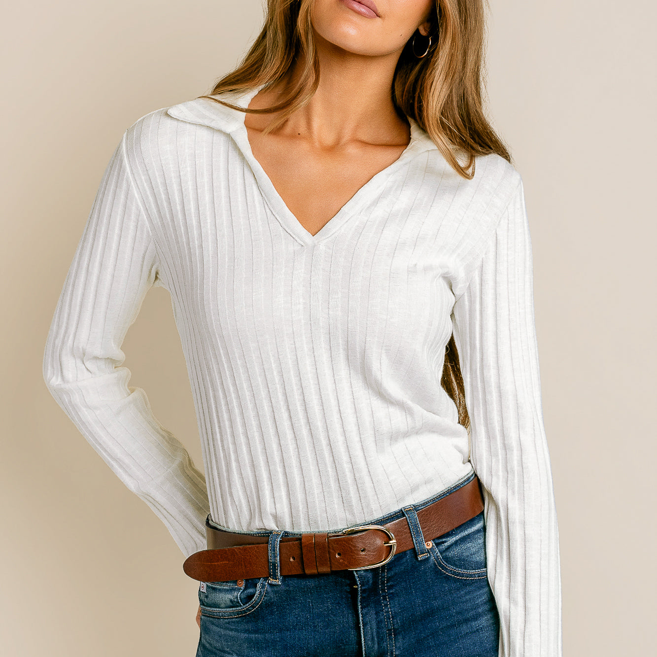 Michael Stars Liyah Collared Neck Top