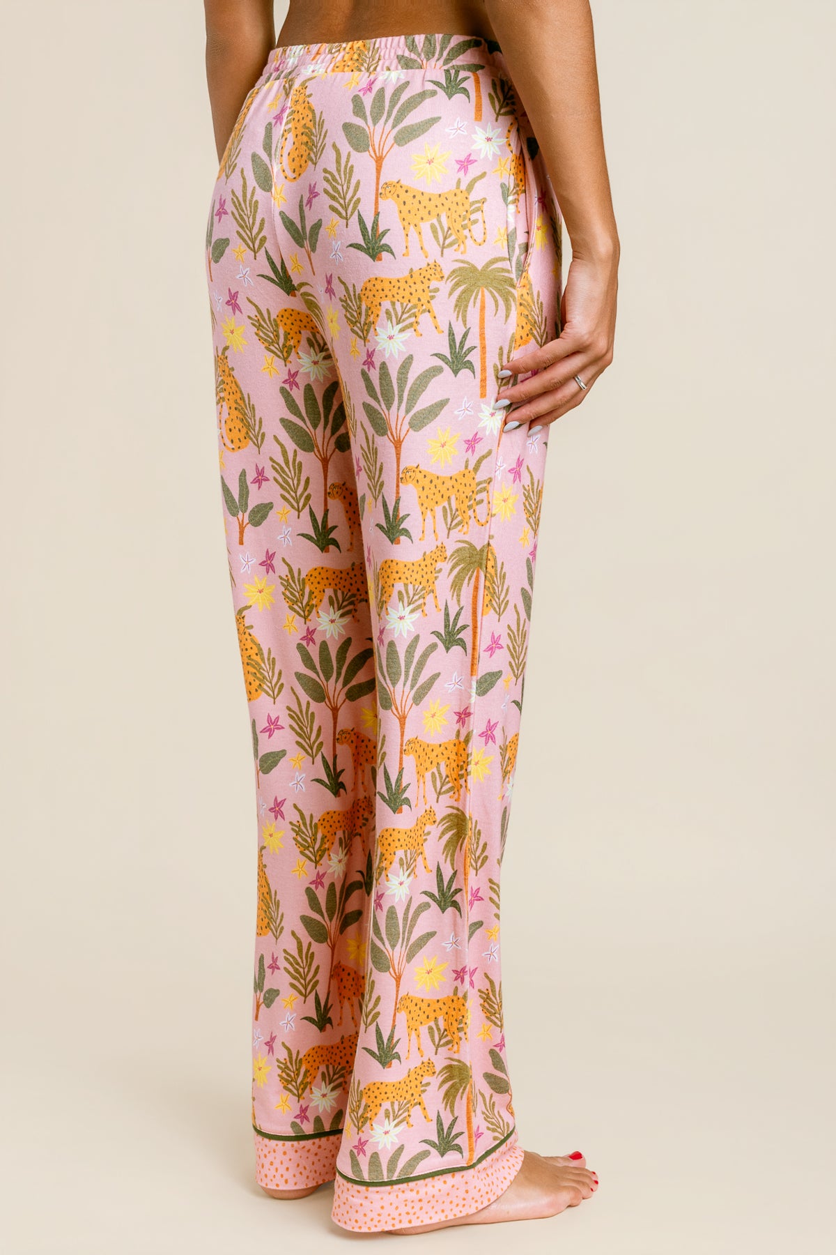 In the Jungle Leopard Safari Open Leg Pants