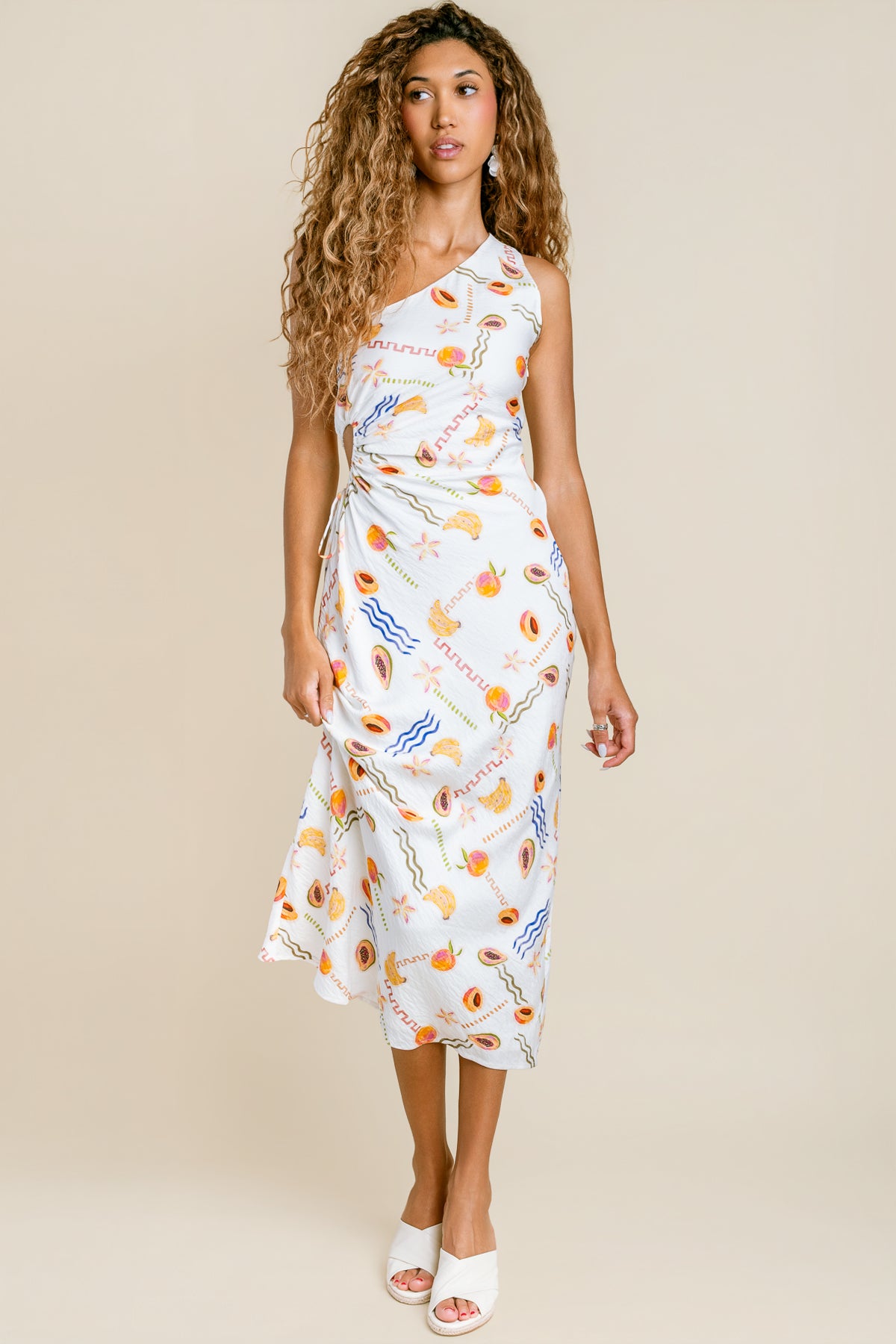 MINKPINK Carmen One Shoulder Midi Dress