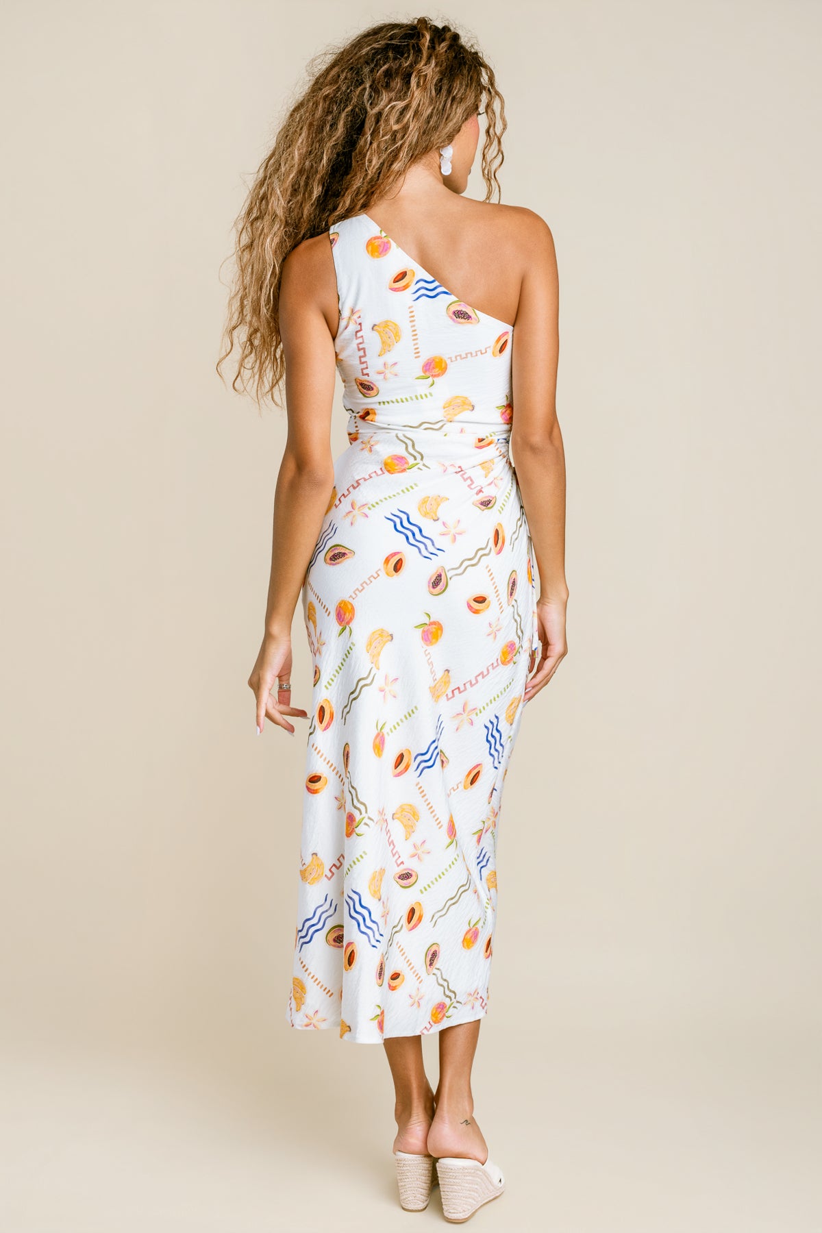 Carmen One Shoulder Midi Dress