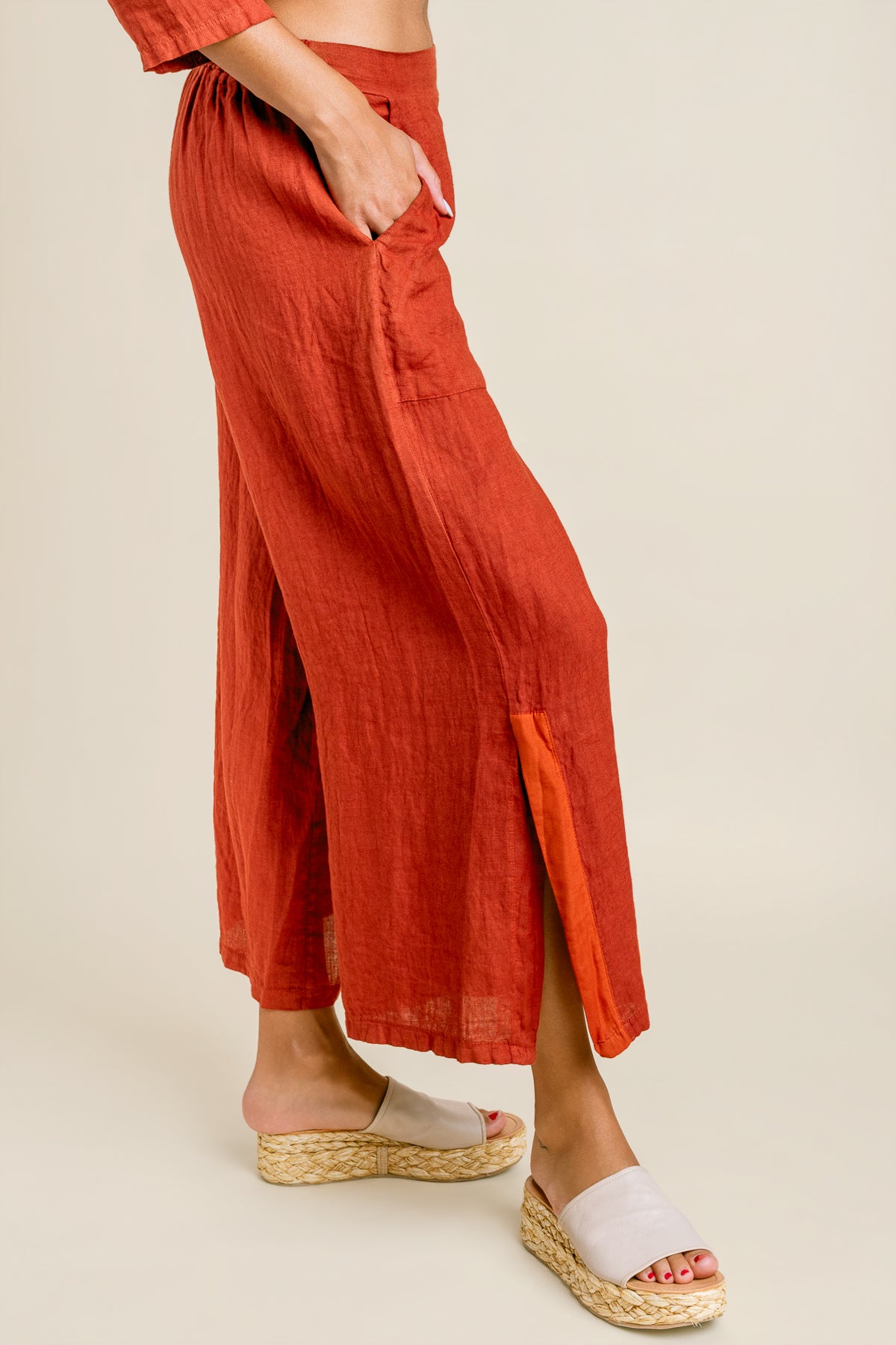 Linen Wide Leg Pant