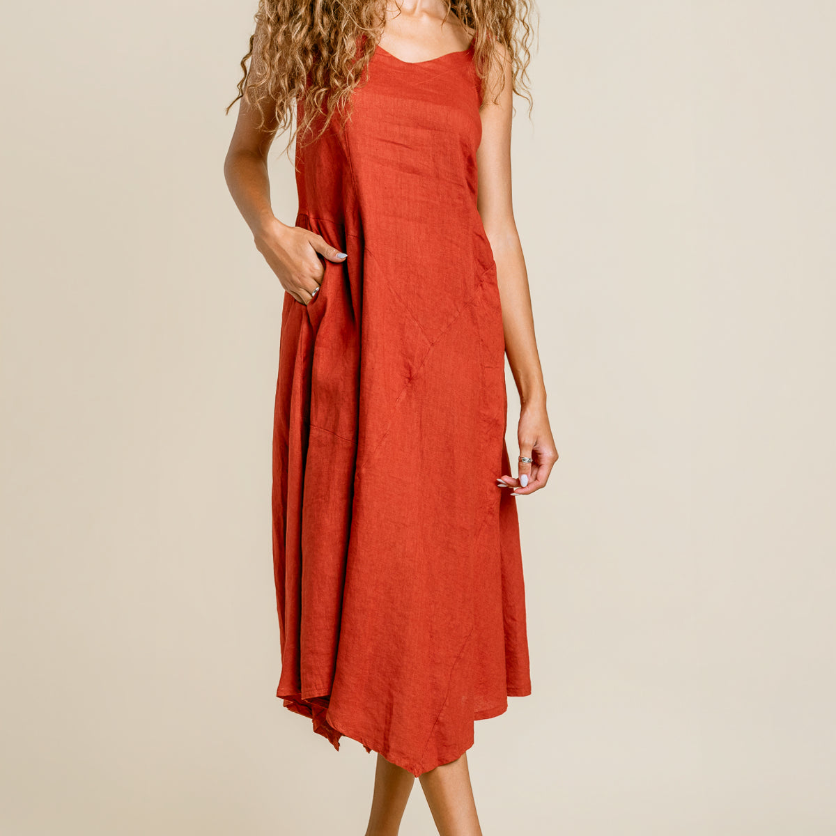 Linen Seam Detail Maxi