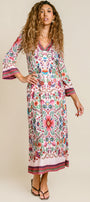 V Neck Caftan Dress