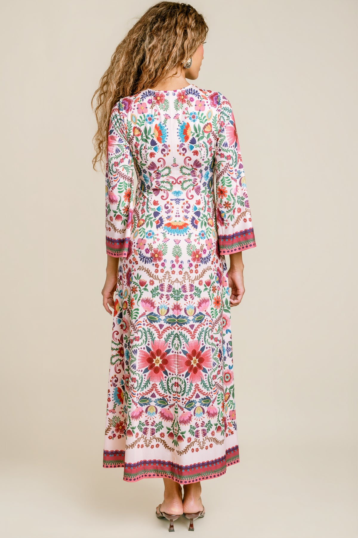 V Neck Caftan Dress